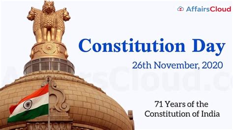 71st Constitution Day Or Samvidhan Divas Observed On November 26 2020