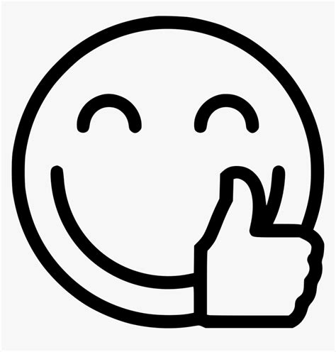 Smiley Face Thumbs Up Clipart Black And White Wikiclipart Images