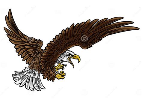 Eagle Swooping Stock Vector Illustration Of Etched Cartoon 82512590
