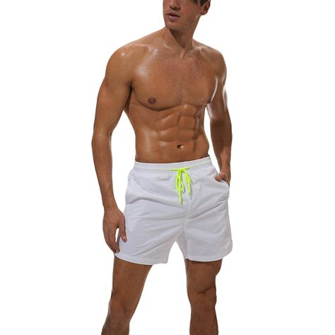 sexy dance mens swim shorts summer beach wear surfboard multi pocket swimming sports trunk