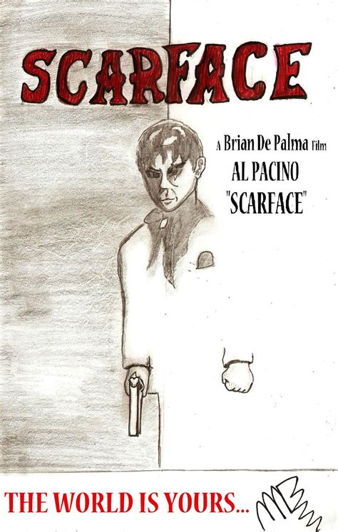 Scarface Poster Drawing By Nine Tailedgodzilla On Deviantart
