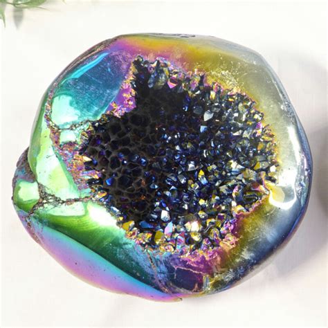 Agate Geode Rainbow Aura Natures Artifacts