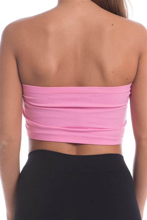 Just That Easy Pink Bandeau Top Shop The Mint