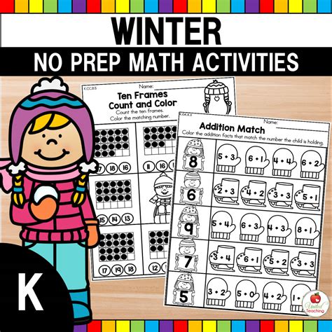 Winter Activities Numbers 1 20 Winter Math Worksheets For Kindergarten