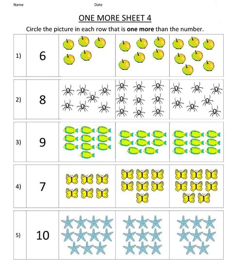 Free Printable Worksheet For Kindergarten Math