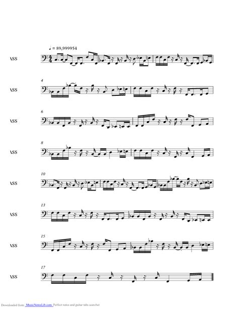 Bass Funky 02 Music Sheet And Notes By Bassline