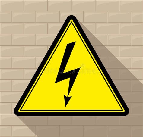 Sign Danger Electric Shock Stock Vector Illustration Of Attention