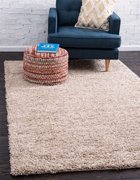 Taupe 2 X 3 Solid Shag Rug