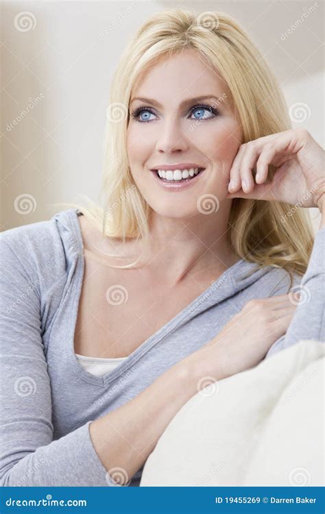Beautiful Young Blond Woman With Blue Eyes Stock Image Image Of