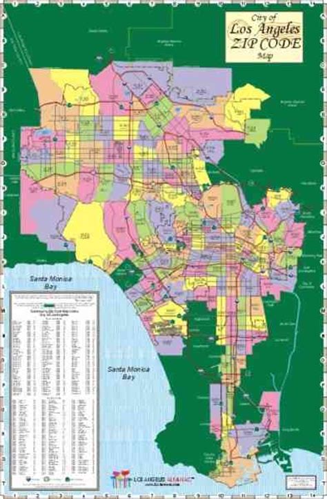 Los Angeles County Zip Code Map
