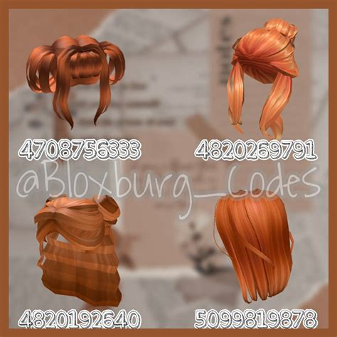 🧡gingerorange Hair Codes🧡 Orange Hair Coding Clothes Roblox Codes