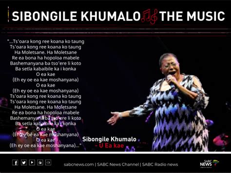 Sibongile Khumalo The Music Sabc News Breaking News Special