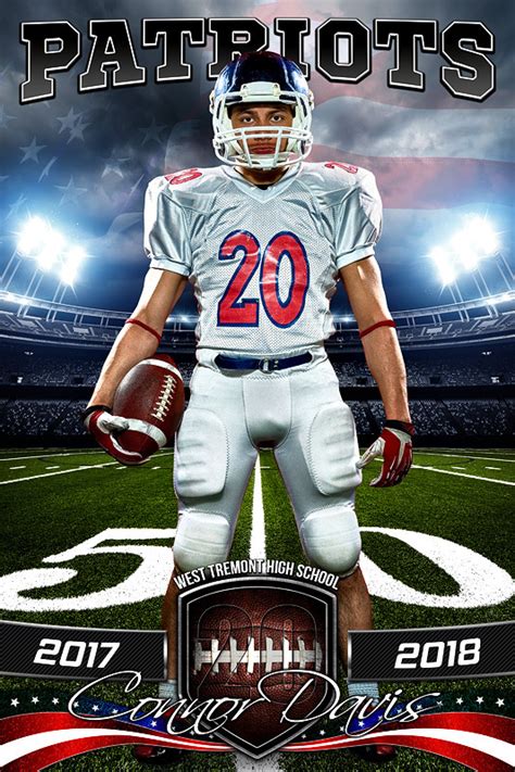 Player Banner Sports Photo Template American Football Photoshop