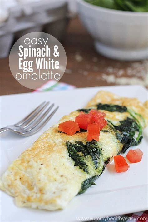 Easy Spinach And Egg White Omelette Yummy Healthy Easy