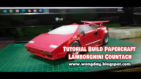 Tutorial Build Papercraft Lamborghini Countach Youtube