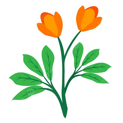 튤립 꽃과 녹색 잎 그림의 가지 튤립 꽃 튤립 클립 아트 꽃 삽화 png 일러스트 및 벡터 에 대한 무료 다운로드 pngtree