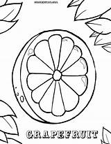Grapefruit Coloring Pages Template sketch template