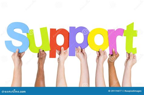 Multi Ethnic Hands Holding The Word Support Stock Image Image Of Idea