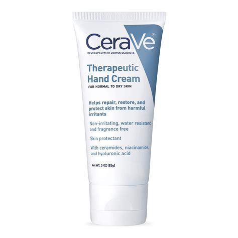 Cerave Therapeutic Hand Cream 3 Oz With Hyaluronic Acid And Ceramides
