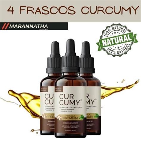 Kit 4 Curcumy Extrato De Curcuma Em Gota 30ml Suplemento Shopee Brasil