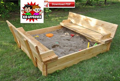 Sandbox Plansand Box Plansandbox With Bench Planoutdoor Playground