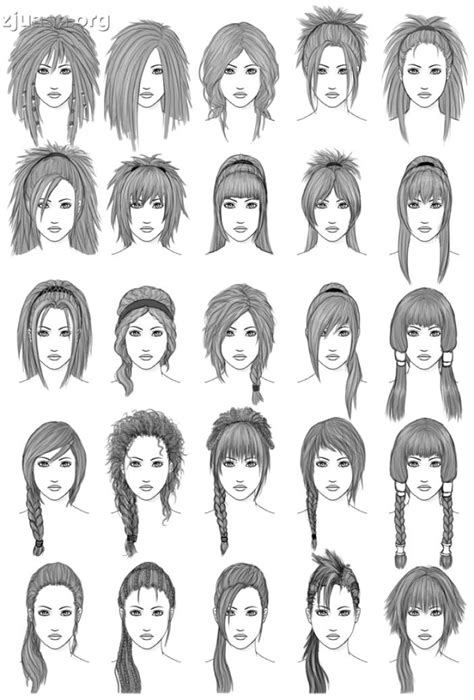 Women Hairstyle Tutorial On Sketch Hair Reference How To Draw Hair Hair Sketch