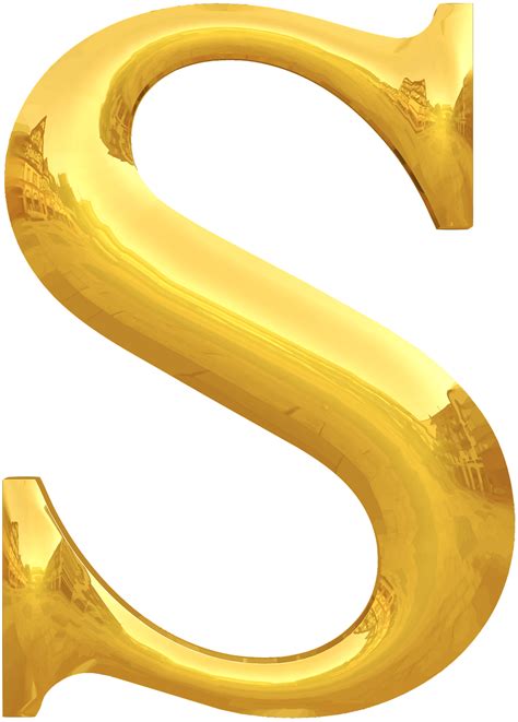 Gold Typography Letter S Transparent Png Stickpng
