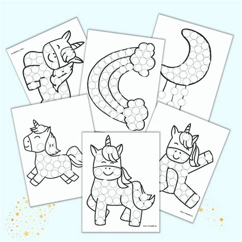 Unicorn Coloring Pages Dot To Dot