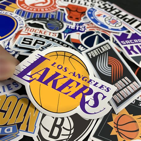 31 Packs Of Nba Team Stickers Los Angeles Lakers Stickers Etsy