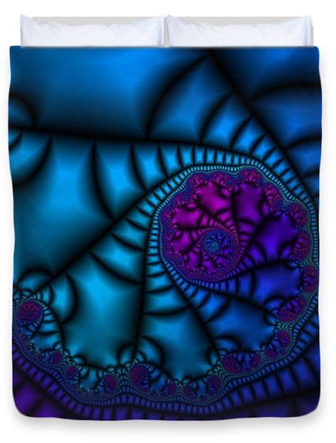 Purple And Blue Fractal Duvet Cover By Christy Leigh Fractals