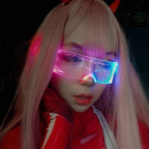 cyberpunk clothing cyberpunk led visor glasses cosplay etsy