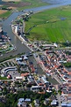 Luftbild Husum - Hafenanlagen am Ufer des Hafenbeckens Husumer Au in ...