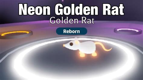 Making Neon Golden Rat Adopt Me Roblox Youtube