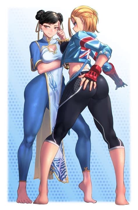 cammy and chun li [street fighter] r thicc anime