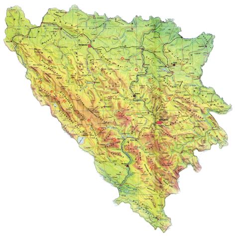 Bósnia Herzegovina Mapas Geográficos Da Bósnia Herzegovina