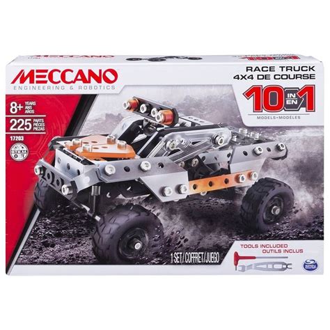 Meccano 6036038 10 In 1 Model Race Truck Set With 225 Parts Best