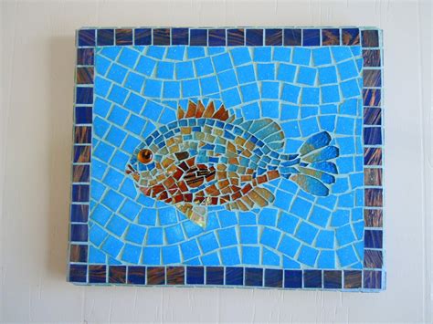 Mosaic Fish Home Decor Beach Cottage Decor Wall By Cactuscountry