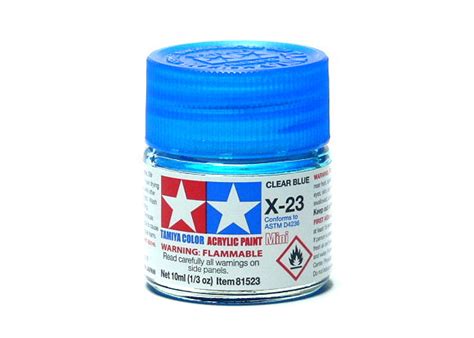 Tamiya Model Color Acrylic Paint X 23 Clear Blue Net 10ml 81523