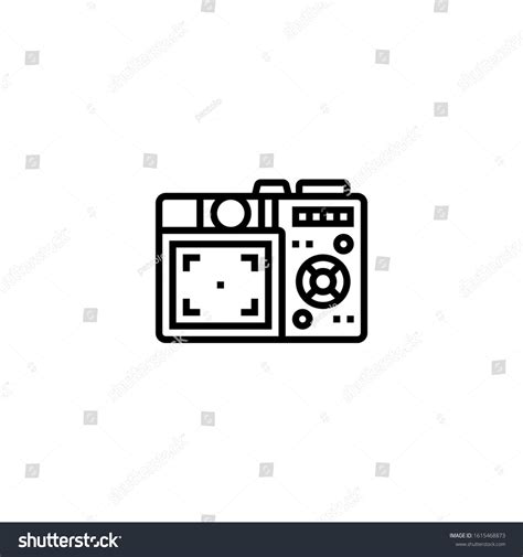 Vektor Stok Pixel Art Camera Logo Icon Design Tanpa Royalti