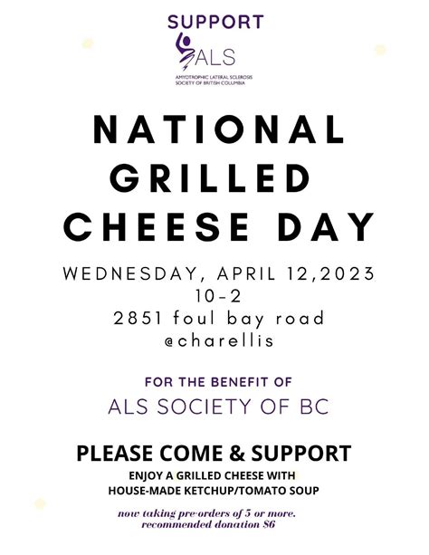 National Grilled Cheese Day Charellis Victoria April 12 2023