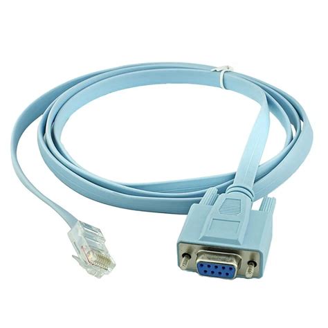9 Pin Db9 Com Serial Rs232 To Rj45 Cat5 Ethernet Lan Console Cable
