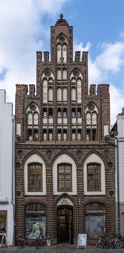 The Brick Gothic Ratschow House In Rostock Germany 15th Century R
