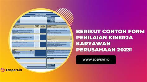 Berikut Contoh Form Penilaian Kinerja Karyawan Perusahaan