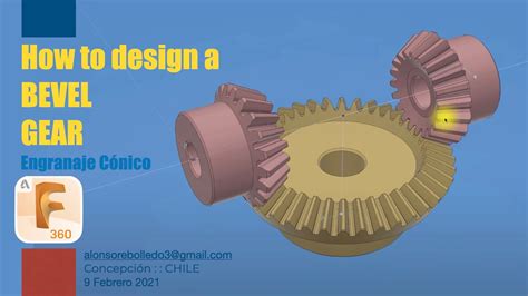 How To Design A Bevel Gear In Fusion 360 Youtube
