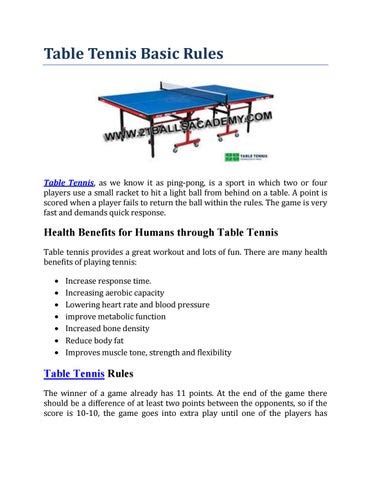 How To Play Table Tennis Rules How To Play Table Tennis The Ultimate