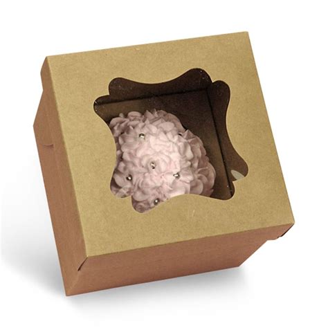 Complies with fda regulations for food packaging. Kraft Window Cupcake Boxes 4" X 4" X 4 | Quantity: 200 by ...