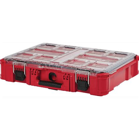Heavy duty, versatile and durable modular storage system packout 22 in.tool box by milwaukee, interior organizer trays, heavy duty latches. Milwaukee PACKOUT 11-Compartment Small Parts Organizer-48 ...