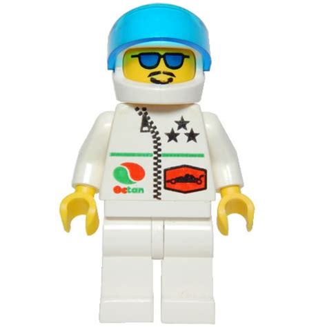 Lego Minifigure Oct038 Octan Stars White Legs White Helmet Trans