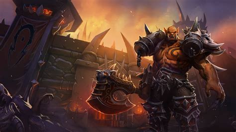 Garrosh Helscream Video Games Warcraft World Of Warcraft Orc