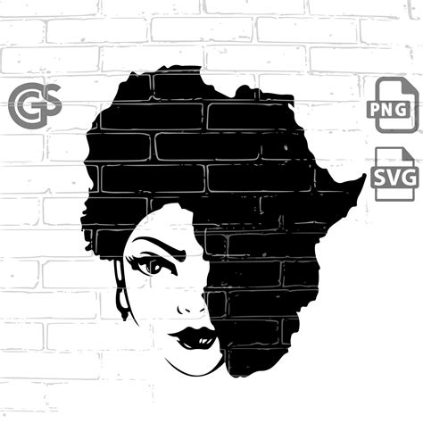 Black Woman Africa Face Svg Png For Tumblers Tshirt Digital Cut
